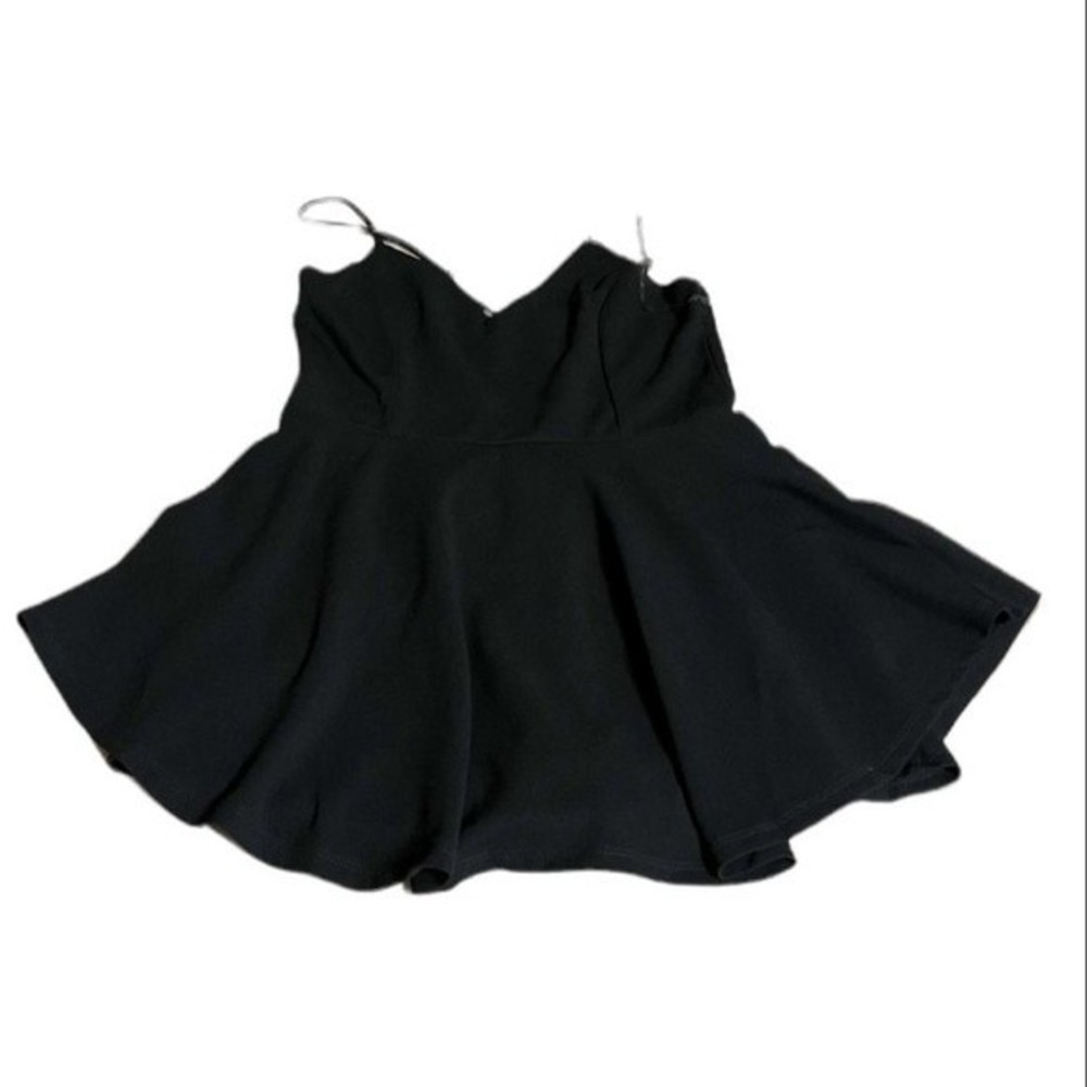 Iris Basic Surplice V- Neck Black Skort/ Romper S… - image 3